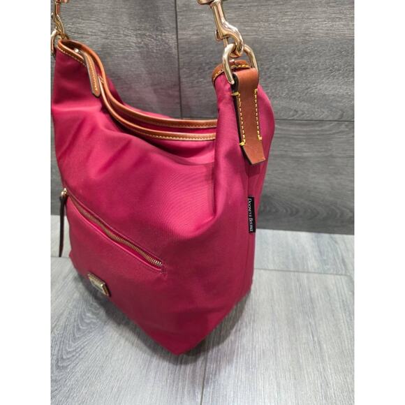 Dooney & Bourke burgundy Wayfarer Small Hobo Crossbody Purse bag B000555 - Picture 9 of 12